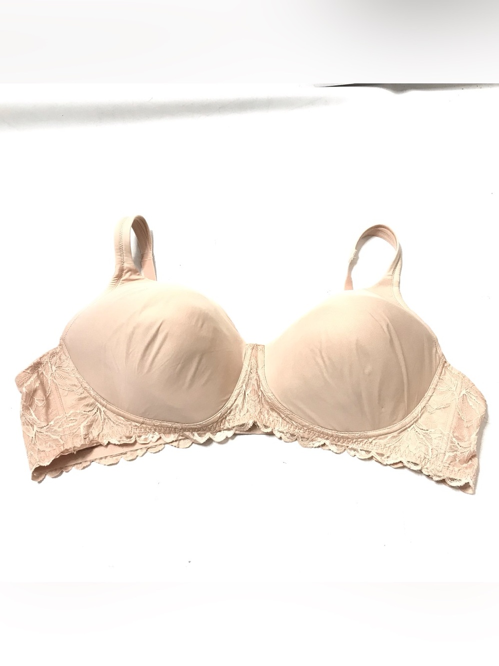 Leading Lady 5139 The Zoey Wireless T Shirt Bra Size 54C Lace Band Beige Nude